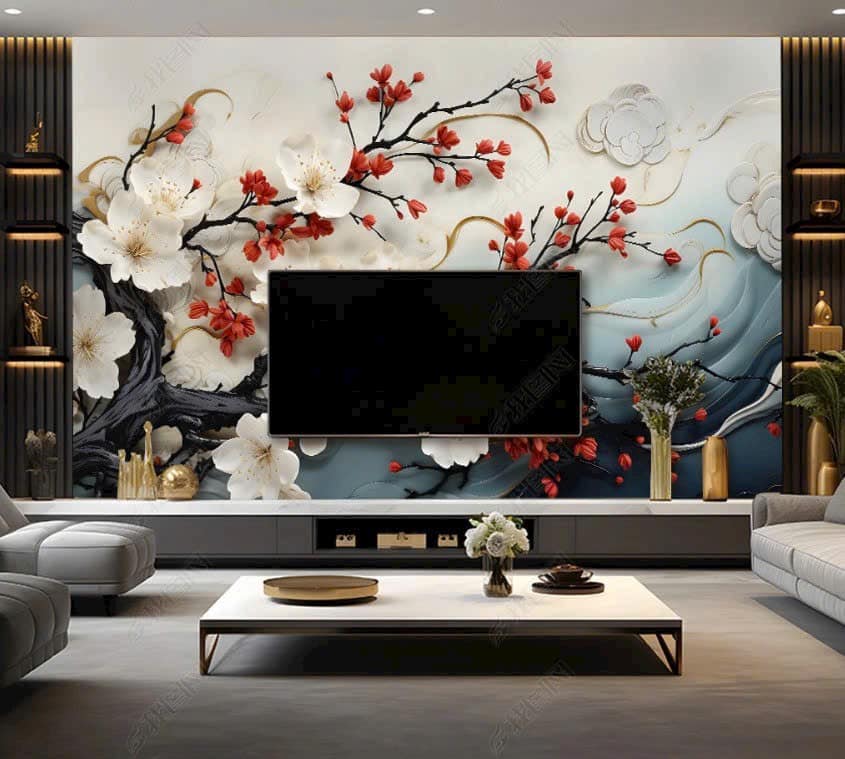 thi công tranh dán tường 3D tại Bình Dương