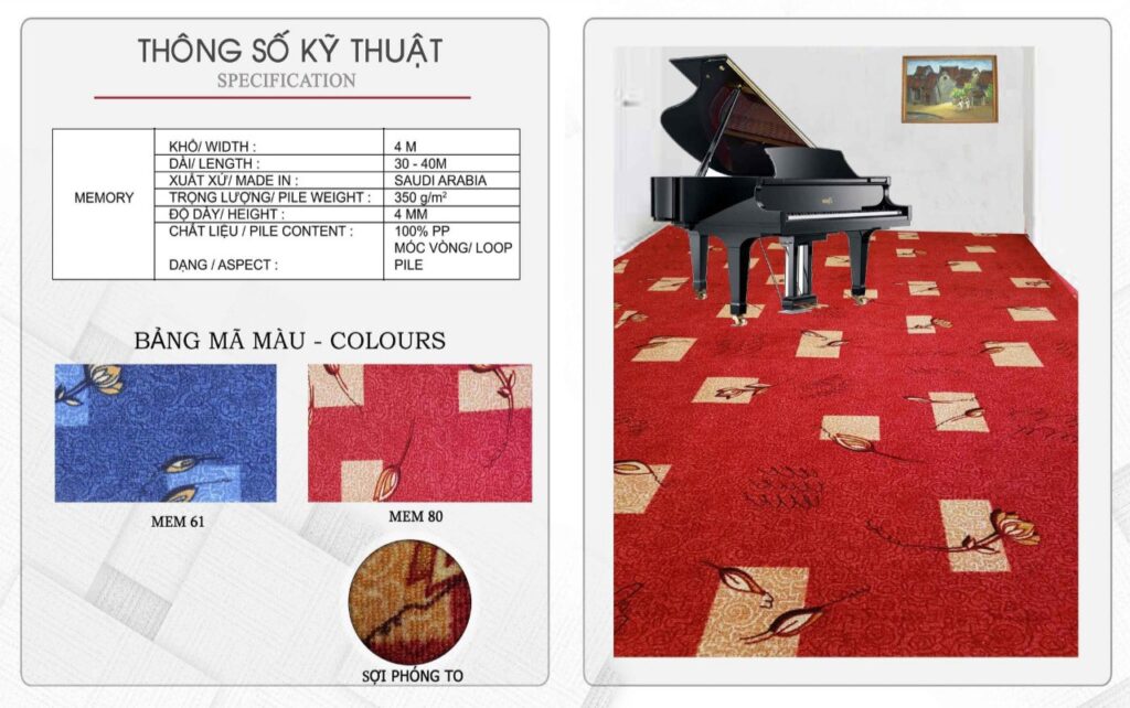 Thảm lót sàn văn phòng - công ty thảm bình dương