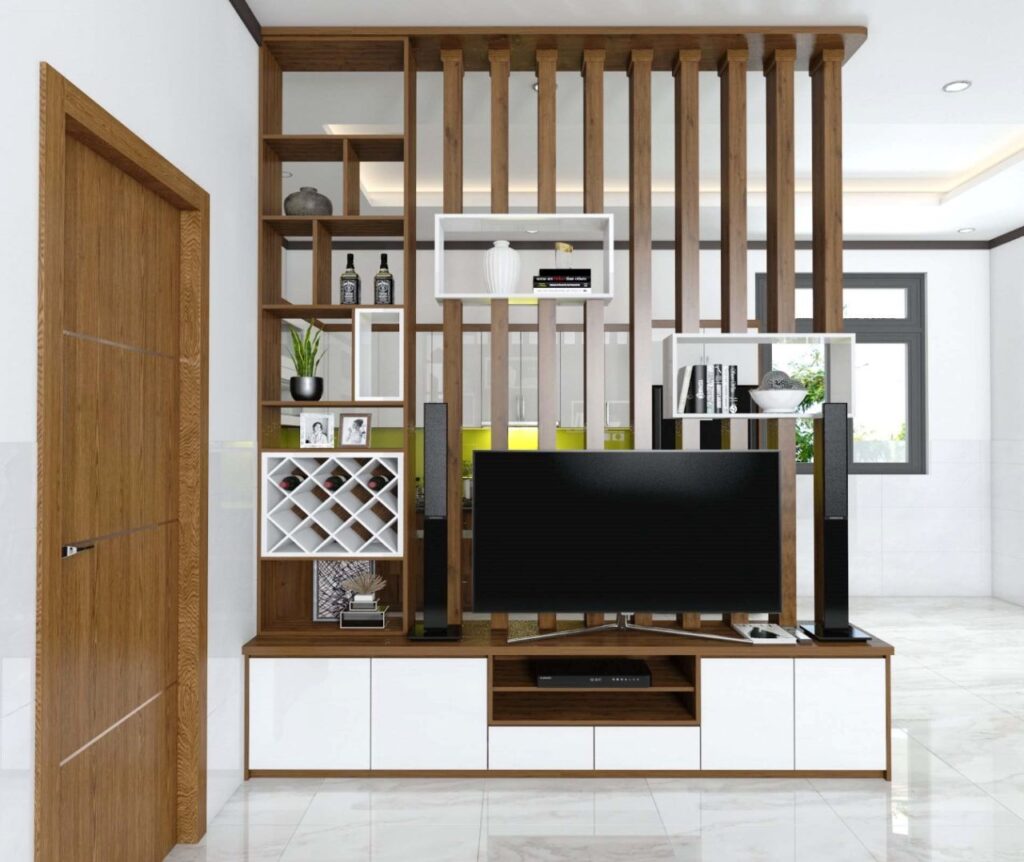 vách ngăn gỗ tự nhiên